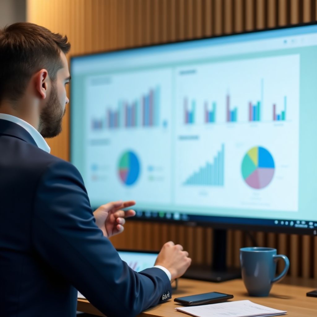 Budgeting webinar presenter with interactive graphs